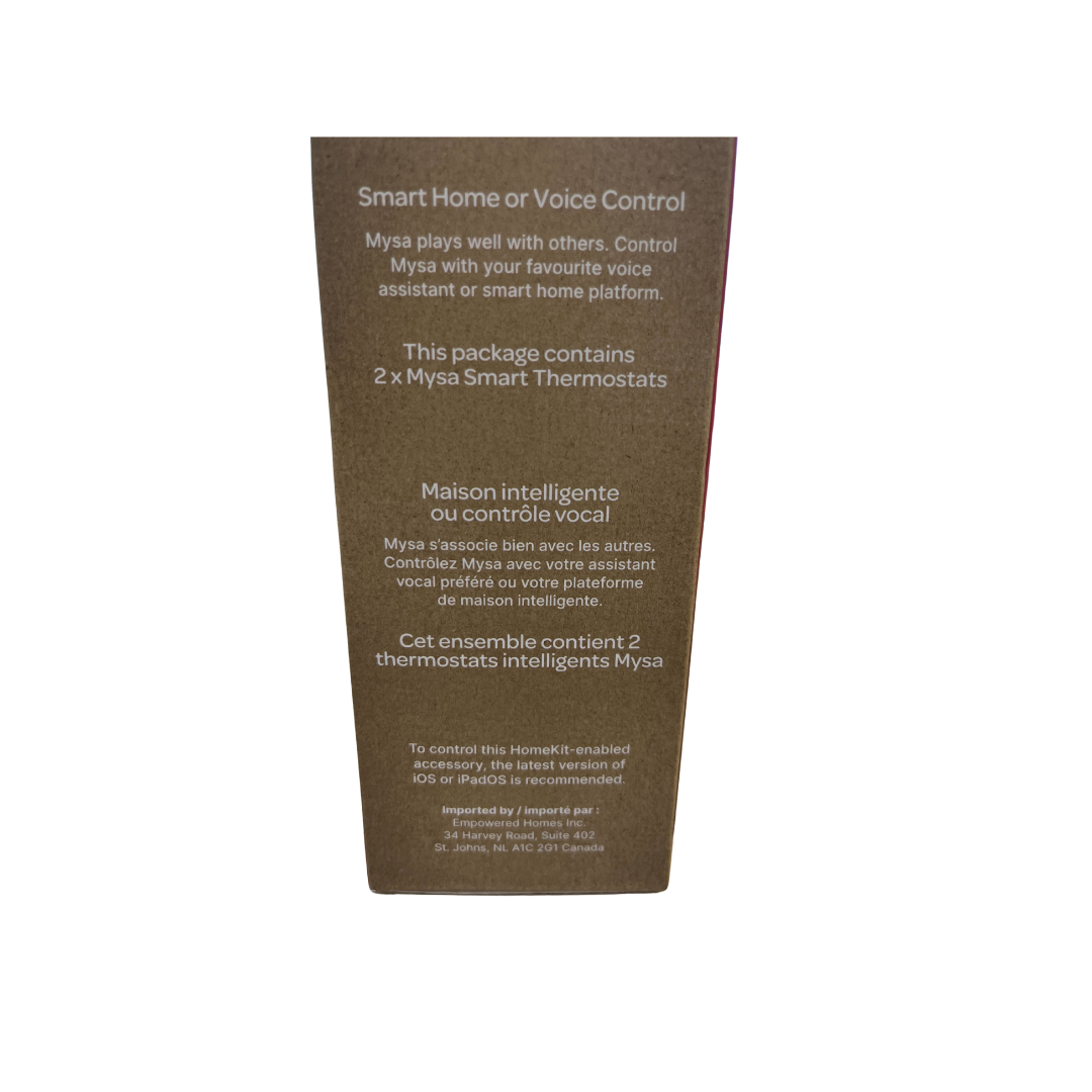 Mysa Lite Smart Thermostat for Baseboard Heaters (2 Pack)