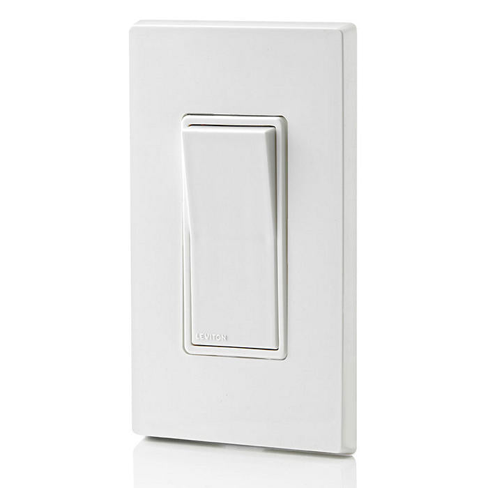 Leviton 5601-2W 15 Amp Decora Single-Pole Switch, Grounding - White
