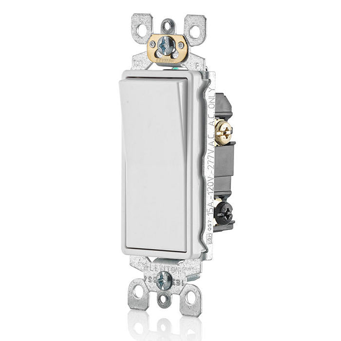 Leviton 5603-P2W 15 Amp Decora 3-Way Switch
