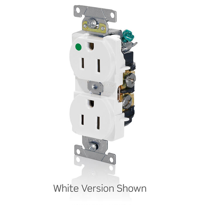 Leviton 8200-HR 15 Amp, 125 Volt, Duplex Receptacle