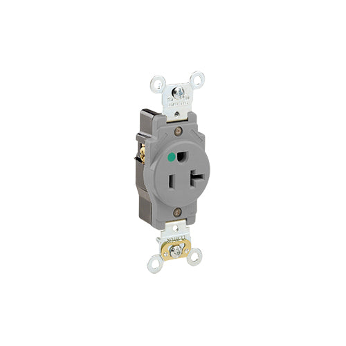 Leviton 8310-GY 20 Amp, 125 Volt, Extra Heavy Duty, Hospital Grade