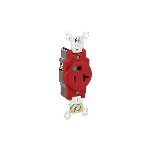 Leviton 8310-R 20 Amp, 125 Volt, Extra Heavy Duty Duplex Receptacle
