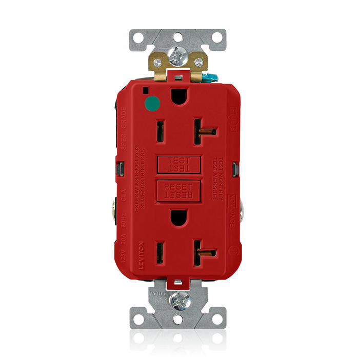 Leviton GFNT2-HGR 20A-125V Extra-Heavy Duty GFCI Outlet, Hospital Grade