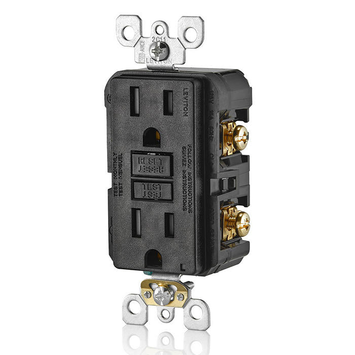 Leviton GFTR1-E 15 Amp, Self Test, Tamper-Resistant GFCI Outlet