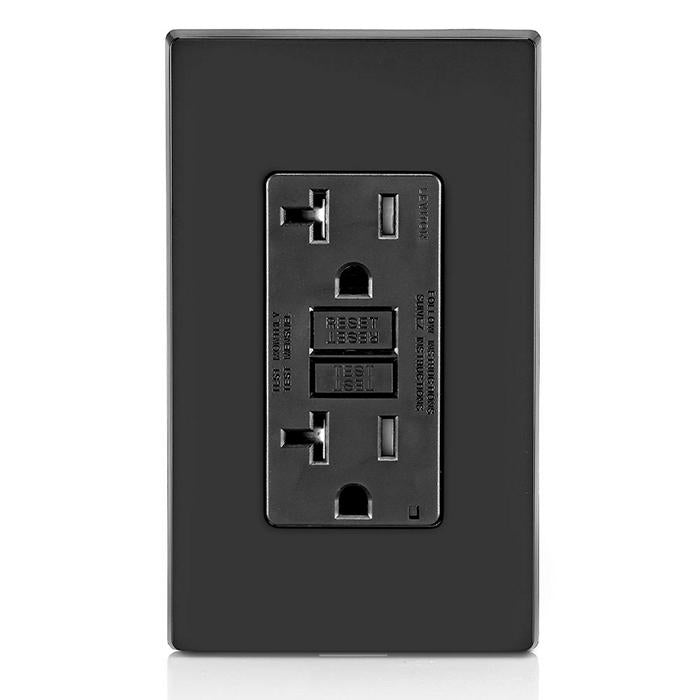 Leviton GFTR2-E 20 Amp, Self Test, Tamper-Resistant GFCI Outlet with LED Indicator Light