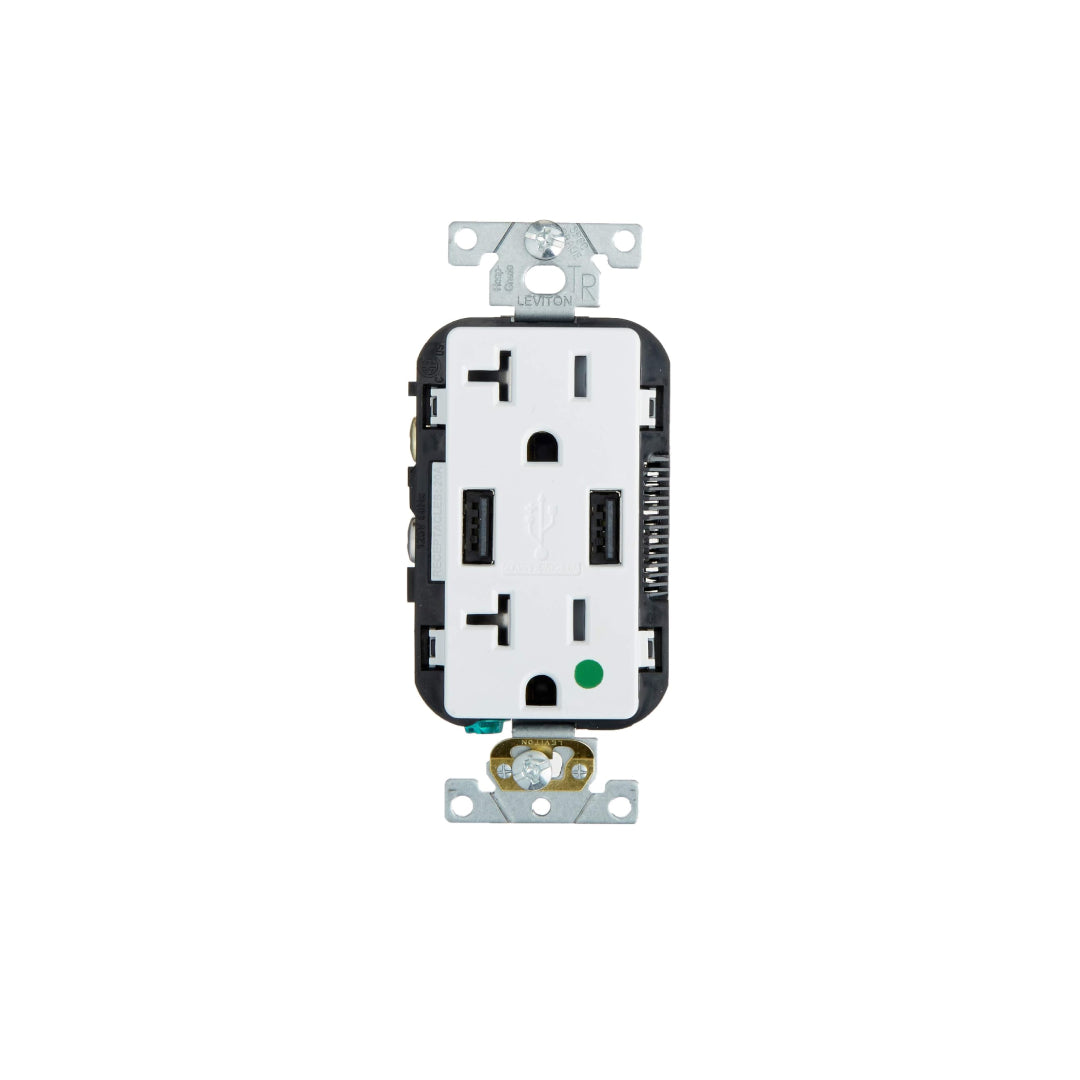 Leviton T5832-HGW 20-Amp Hospital Grade USB Charger