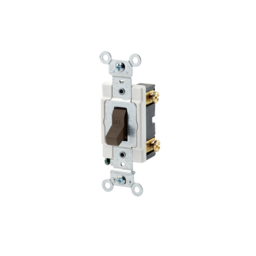 Leviton CSB1-15 15 Amp, 120/277 Volt, Toggle Single-Pole AC Quiet Switch, Commercial Spec Grade