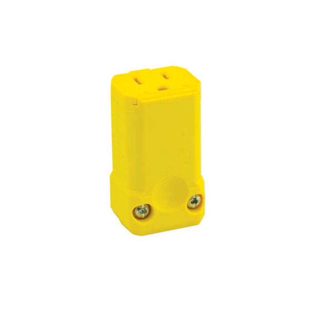 Leviton 5259-VY 15 Amp, 125 Volt, Connector, Straight Blade, Industrial Grade