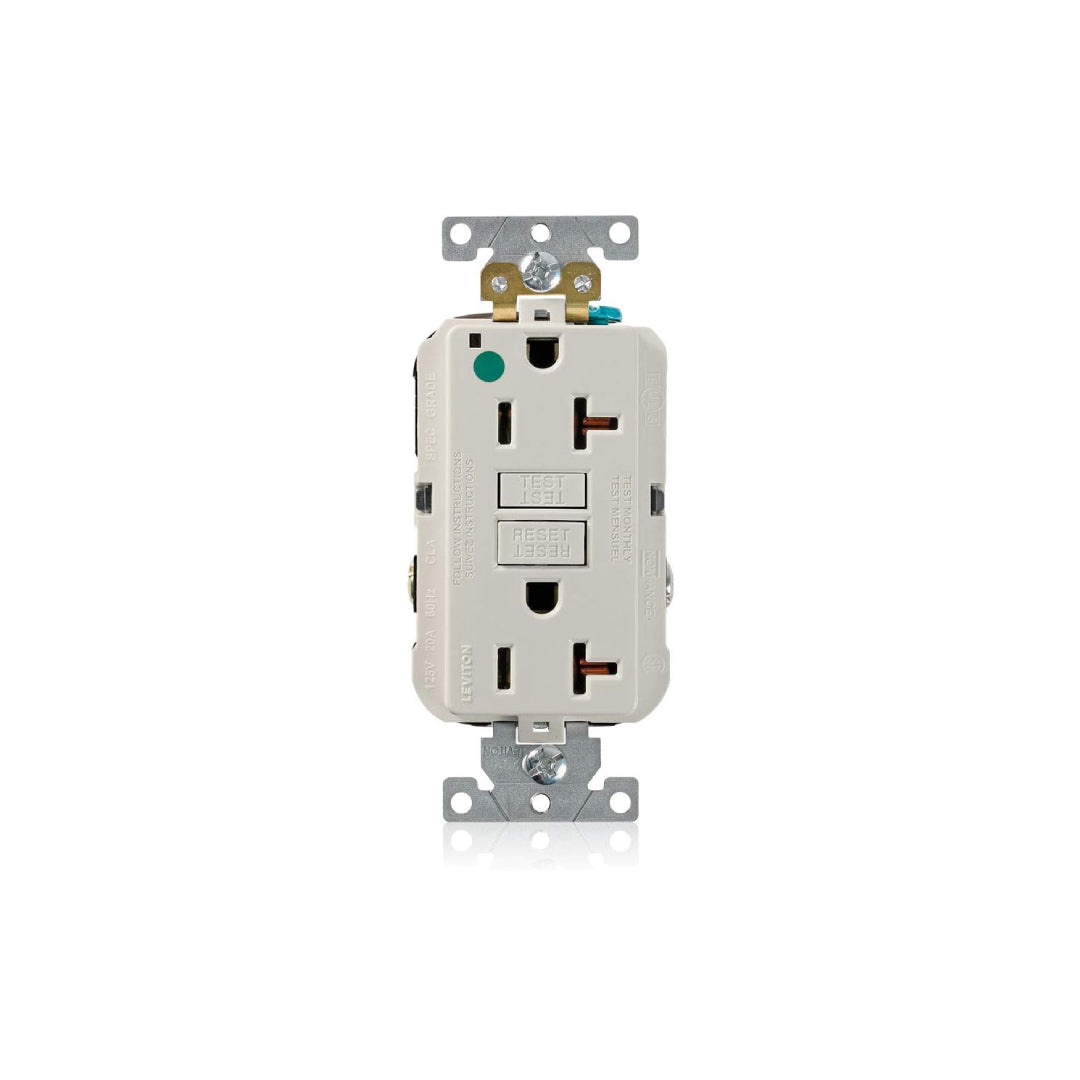 Leviton GFNT2-HGT Self-Test GFCI Receptacle, Hospital Grade, 20 Amp