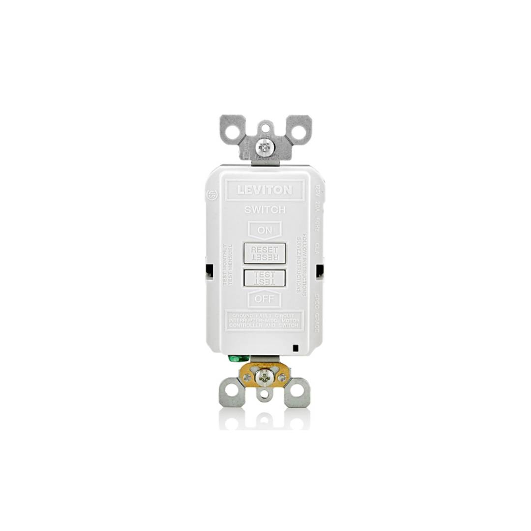 Leviton GFRBF-W 20 Amp Feed-Through, 125 Volt, Self-Test SmartlockPro
