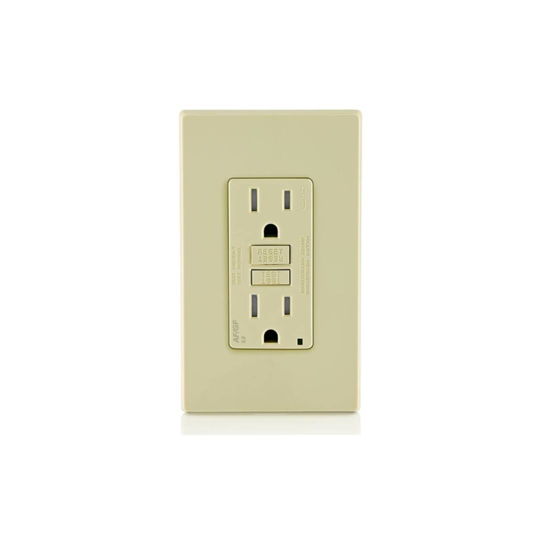 Leviton AGTR1-I 15 Amp, 125 Volt Dual Function AFCI/GFCI Receptacle