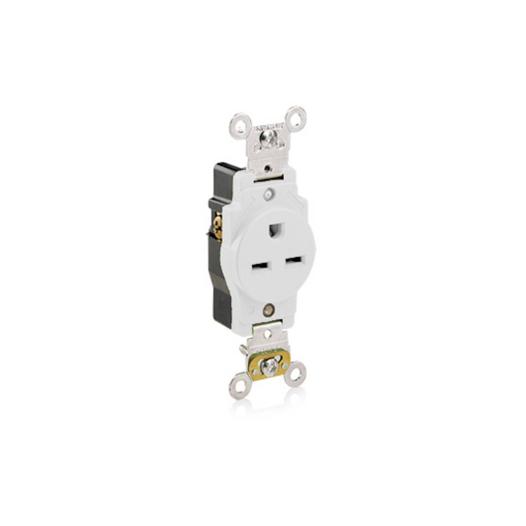 Leviton 5661-W Single Receptacle Outlet