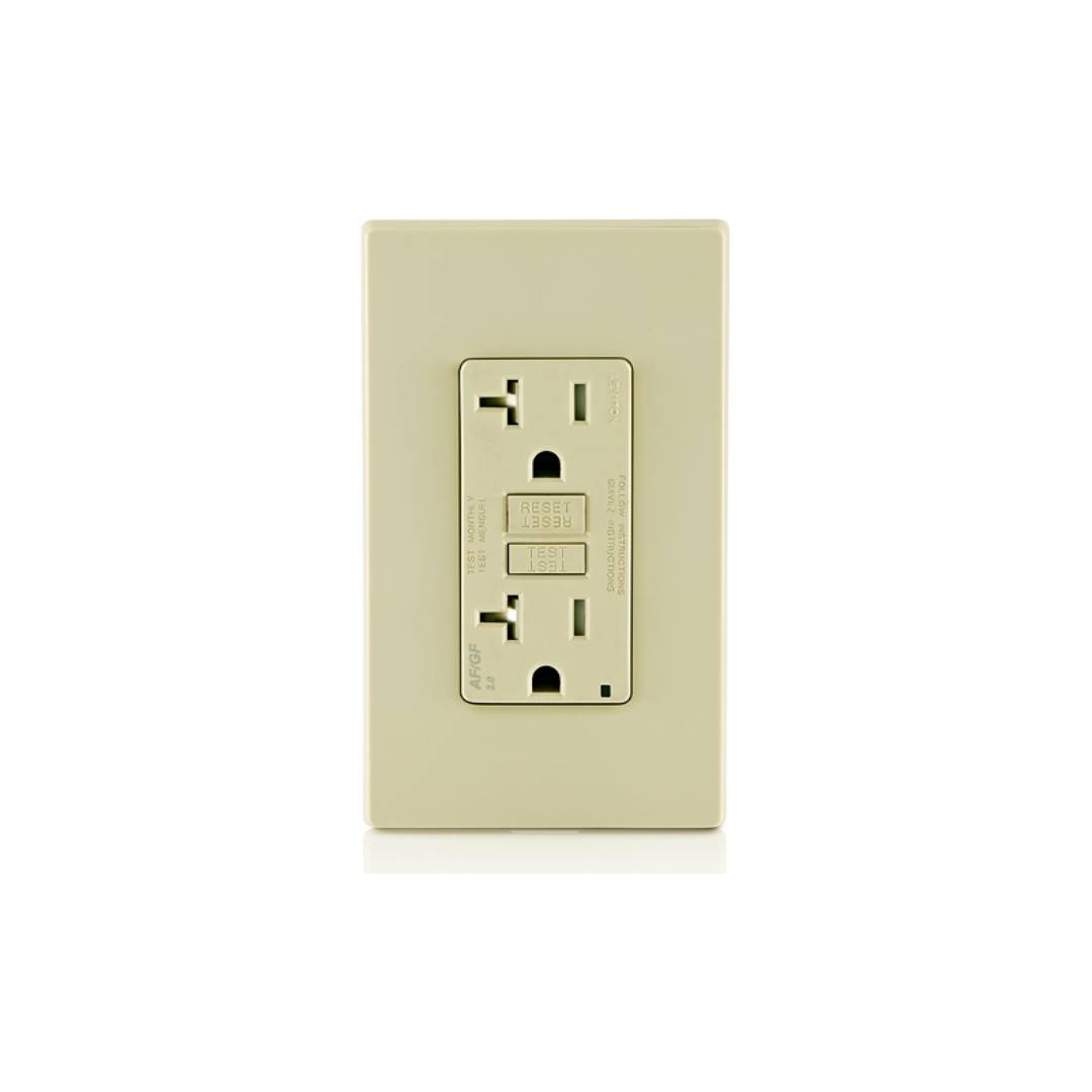 Leviton AGTR2-I 20 Amp, 125 Volt Dual Function AFCI/GFCI Receptacle