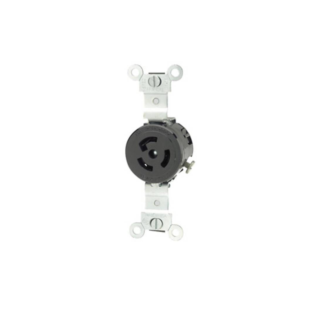 Leviton 4710 15 Amp, 125 Volt, Single Locking Receptacle