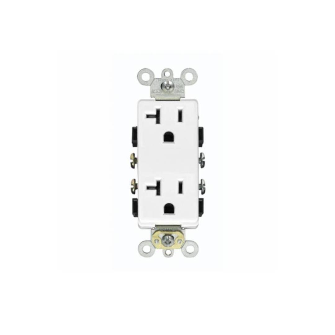 Leviton DR20-W Straight Blade Decora Receptacle