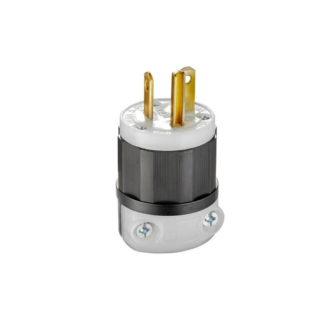 Leviton 5366-C 20 Amp, 125 Volt, Plug, Straight Blade, Industrial Grade, Grounding