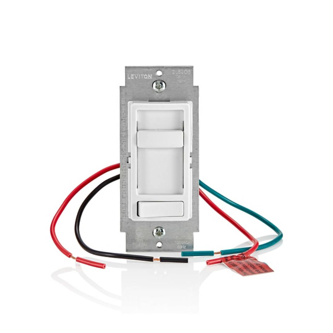 Leviton 661F-10W Decora SureSlide Quiet Fan Speed Control