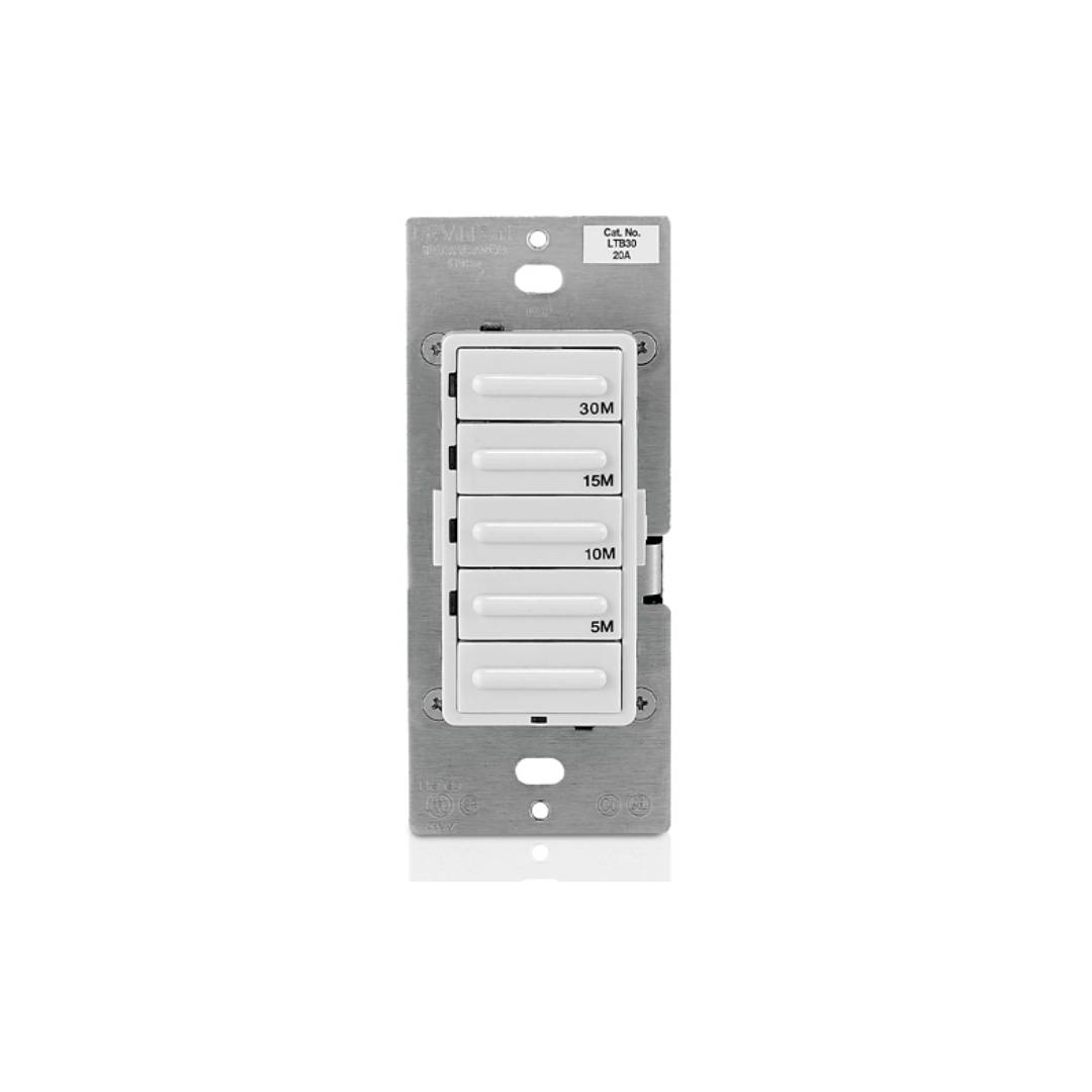 Leviton LTB30-1LZ Decora Preset Resistive/Inductive 30 Minute Countdown Timer