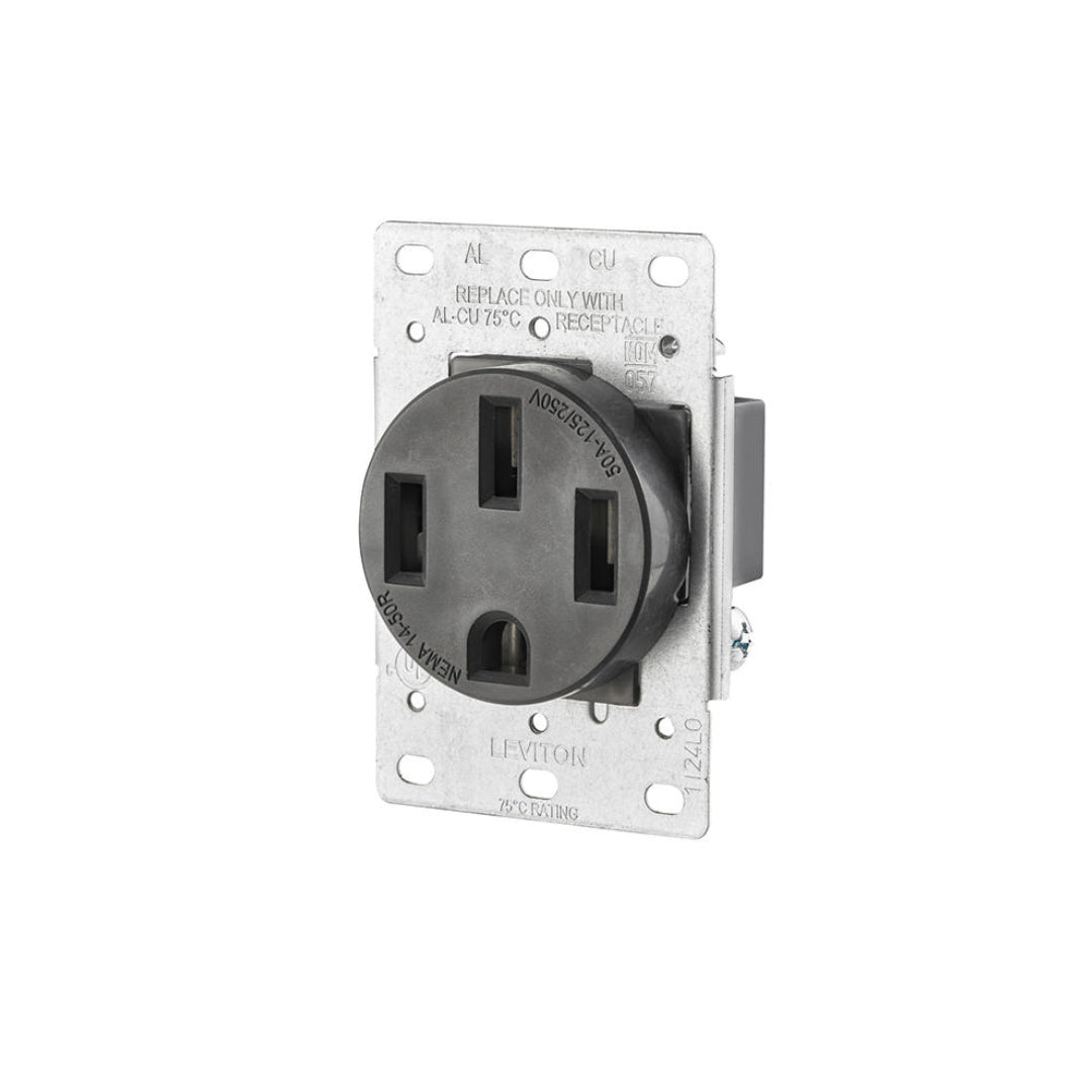 Leviton 279-S00 50 Amp Flush Mount Outlet/Receptacle