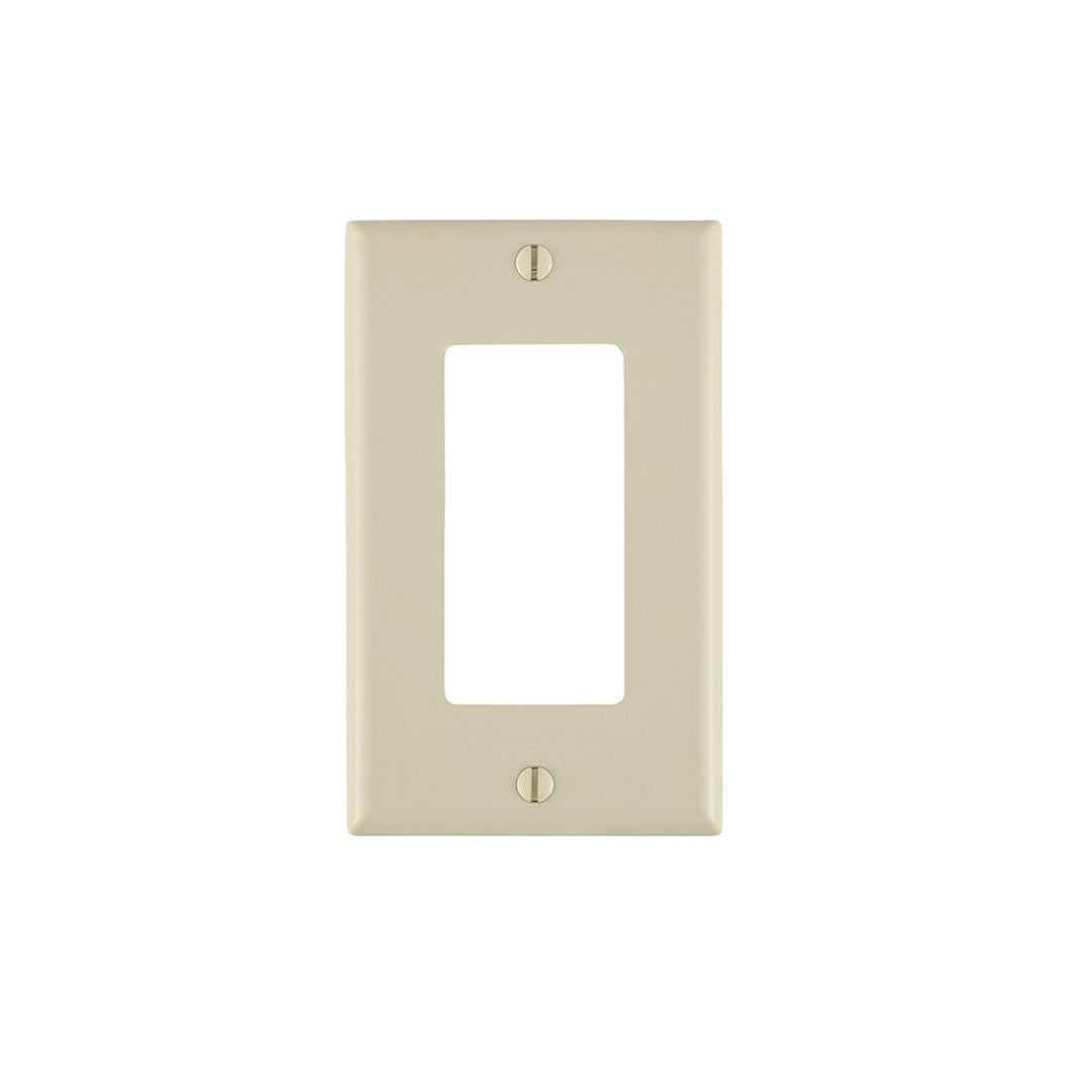 Leviton 80401-NT 1-Gang Decora/GFCI Device Wallplate, Standard Size, Thermoplast