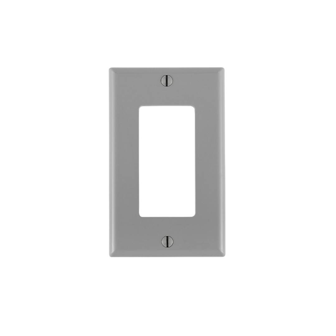 Leviton 80401-NGY 1-Gang Decora/GFCI Device Decora Wallplate/Faceplate