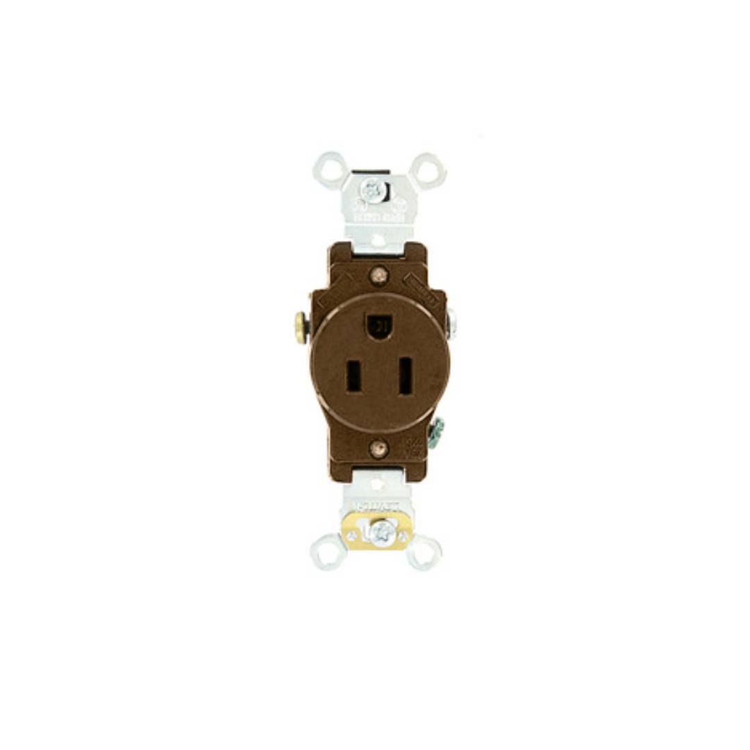 Leviton 5251 Single Receptacle Outlet, Heavy-Duty