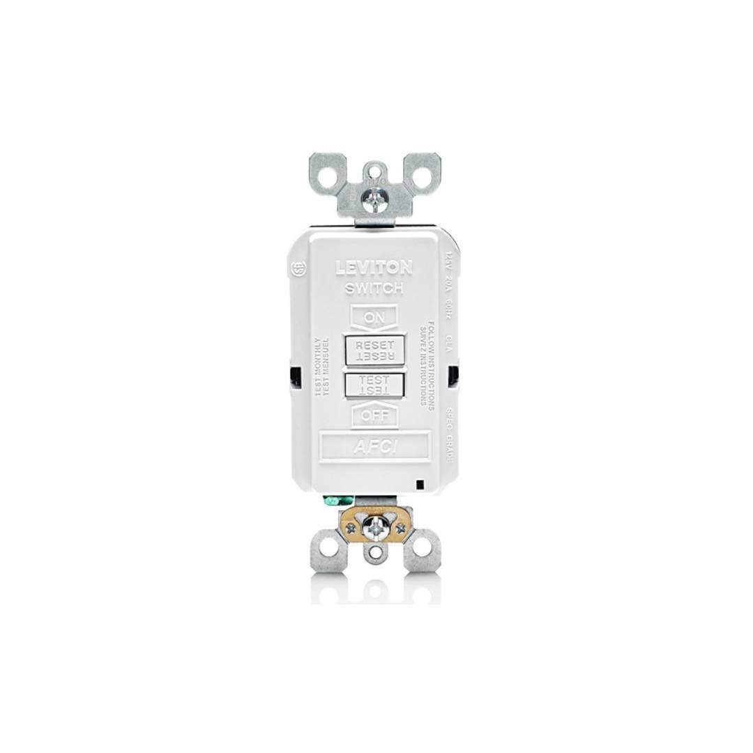 Leviton AFRBF-W SmartlockPro, AFCI, Blank Face Receptacle Outlet