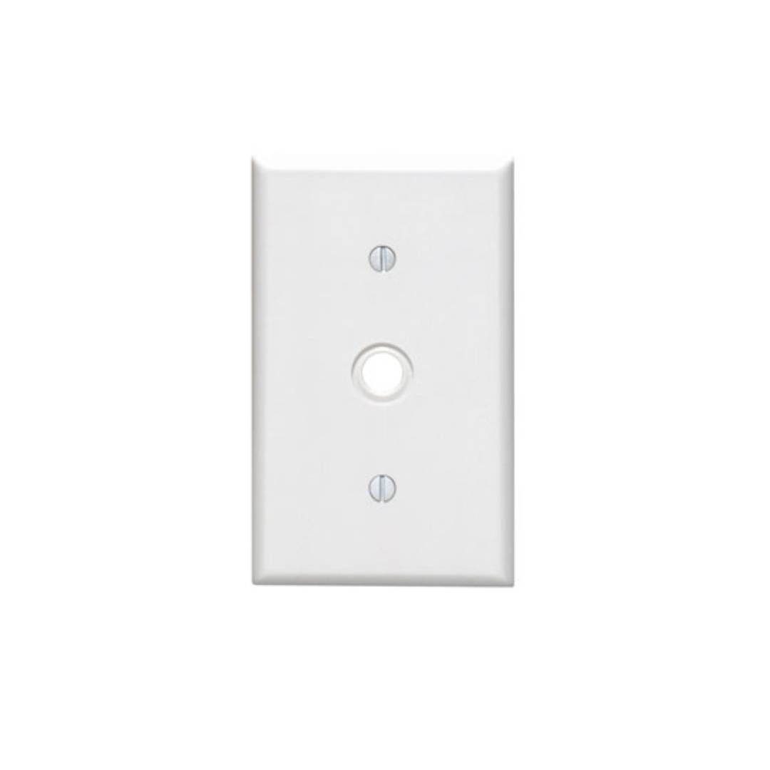 Leviton 88018 1-Gang .406 Inch Hole Device Telephone/Cable Wallplate