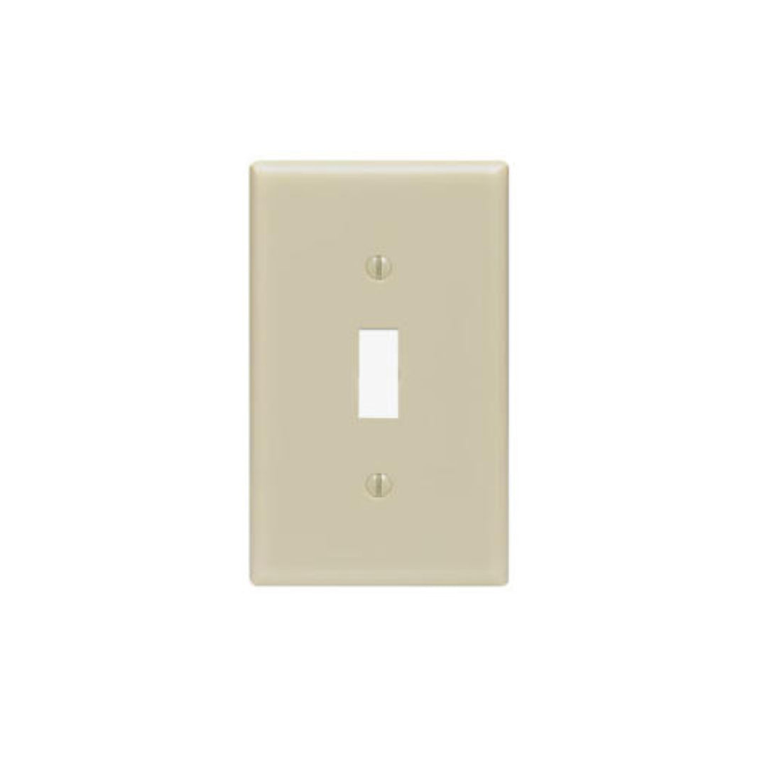 Leviton 86001 1-Gang Toggle Switch Wallplate, Standard Size, Thermoset