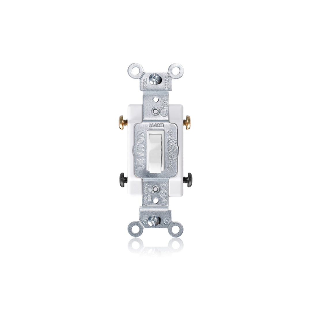 Leviton 1104-CW 4-Way Toggle Switch, Commercial Specification Grade