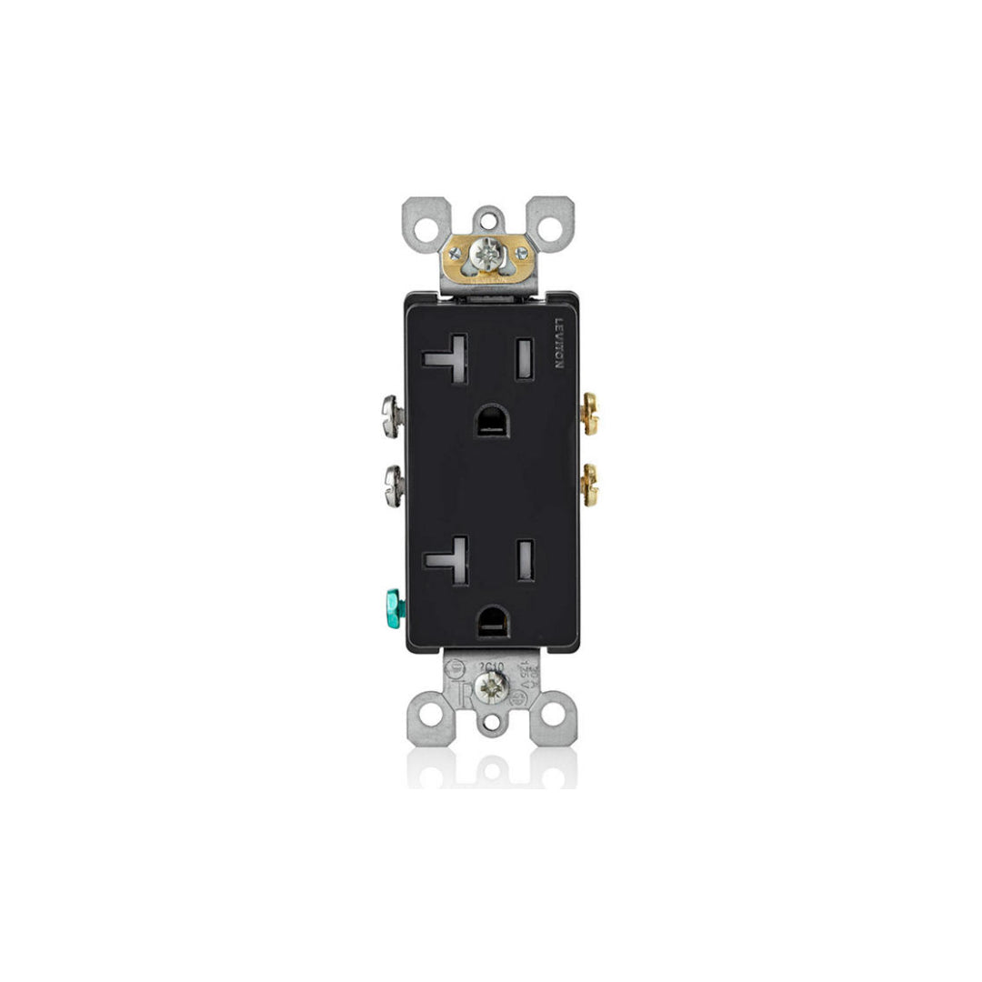 Leviton T5825-E 20 Amp Decora Tamper-Resistant Duplex Outlet/Receptacle