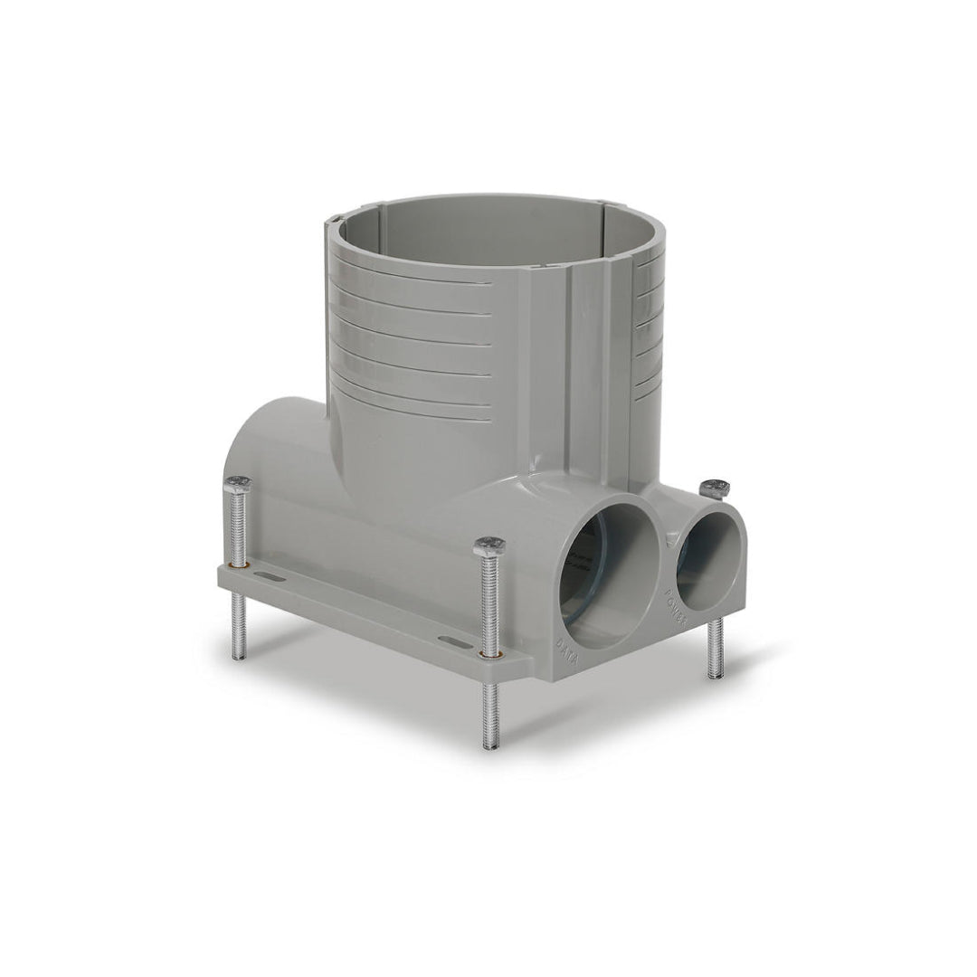 Leviton FBBOX-GY 2-Gang Concrete Floor Box System, 6.25” tall PVC Box