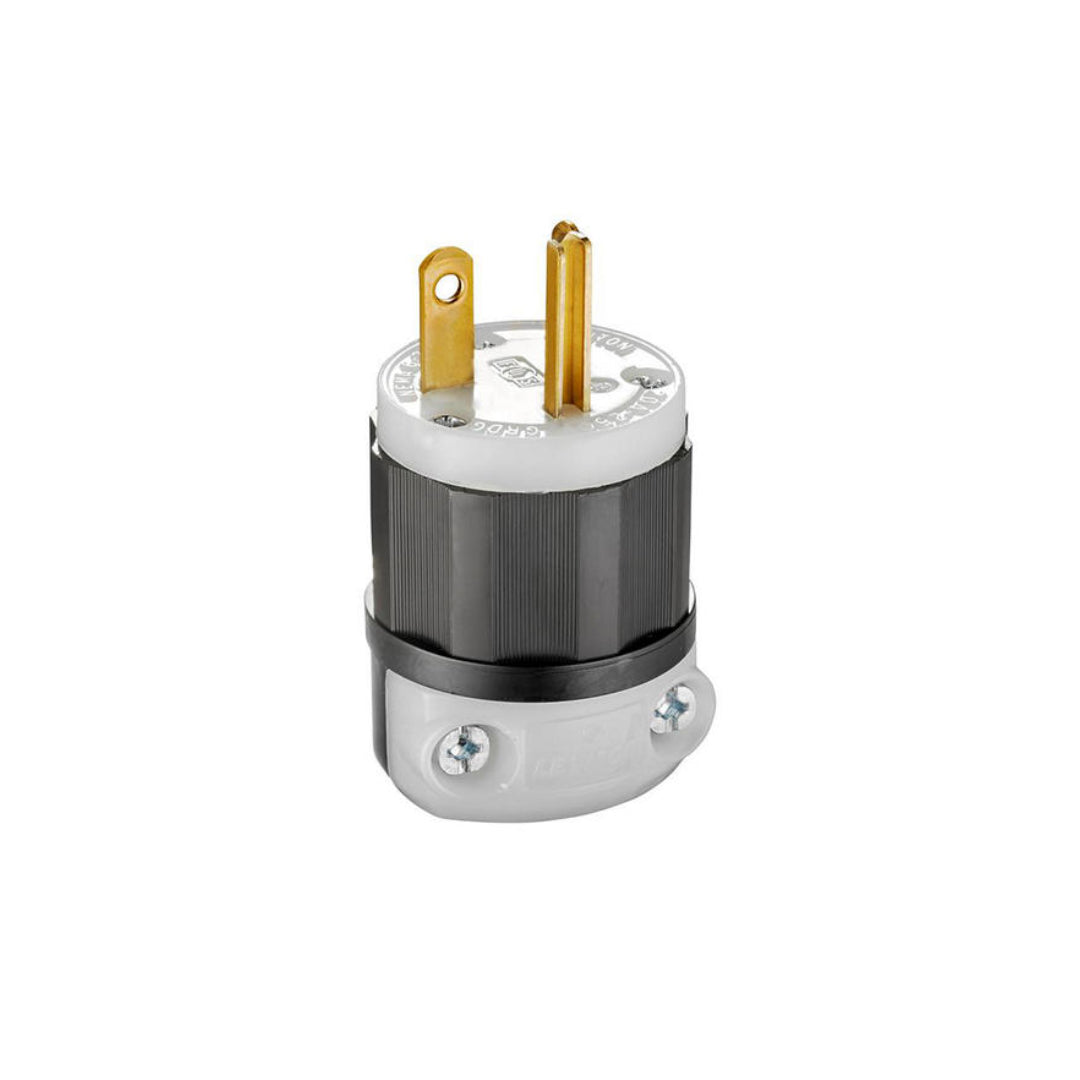 Leviton 5466-C 20 Amp, 250 Volt, Plug, Straight Blade, Industrial Grade, Grounding