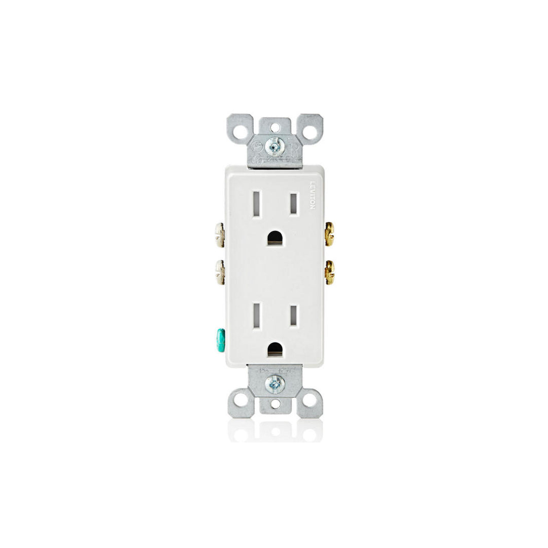 Leviton T5325-W 15 Amp Decora Tamper-Resistant Duplex Outlet/Receptacle