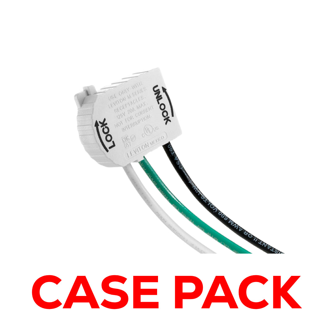 10 Pack Leviton MSTWL-SDA 20 Amp, 125 Volt, 2P, 3W, Right Angle Wiring Module
