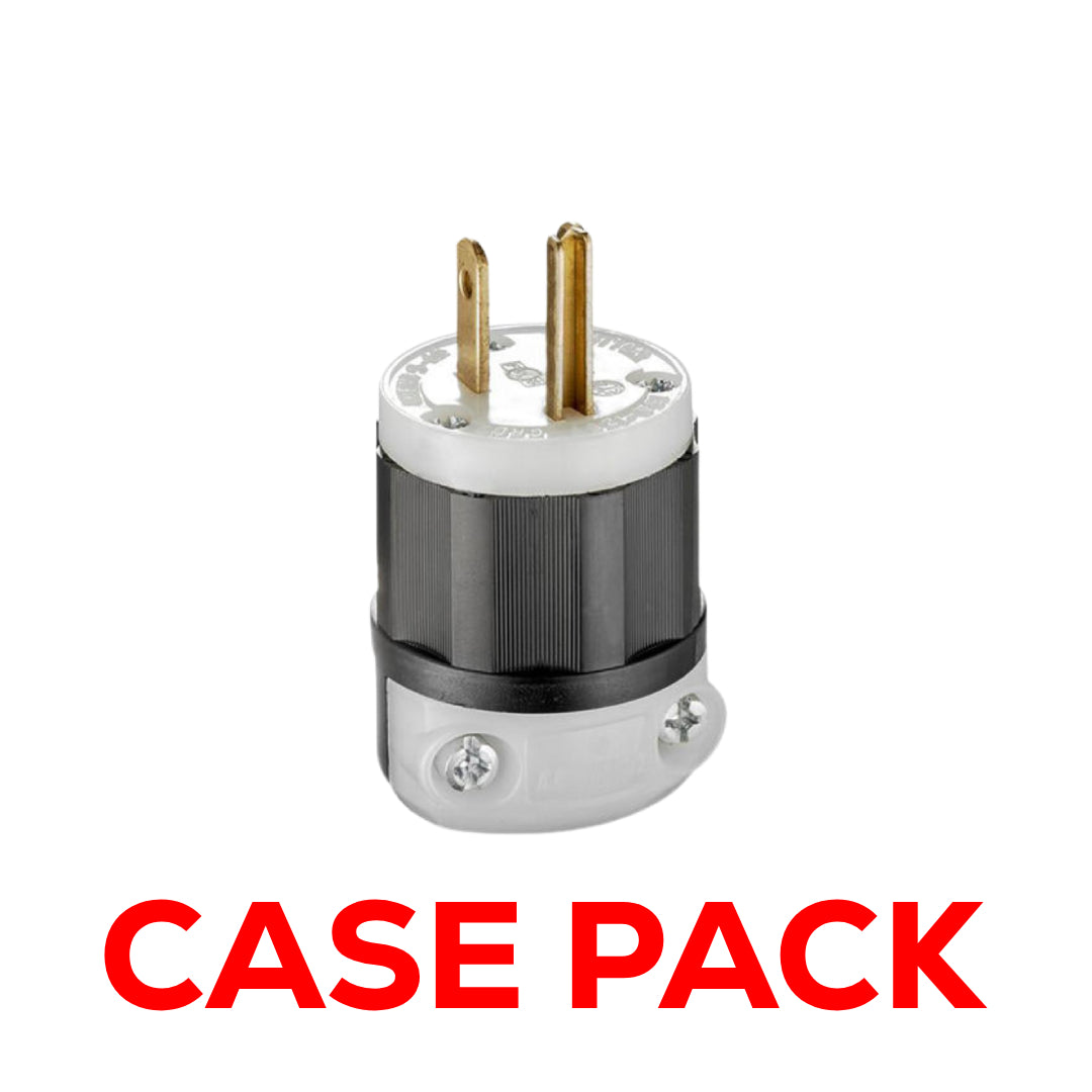 10 Pack Leviton 5266-C 15 Amp, 125 Volt, Industrial Grade, Plug, Straight Blade, Grounding