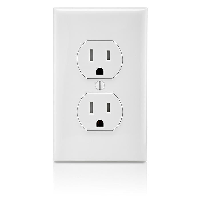 Leviton T5320-W 15 Amp, 125 Volt, NEMA: 5-15R, Pole: 2, 3-Wire, Tamper-Resistant, Duplex Receptacle/Outlet