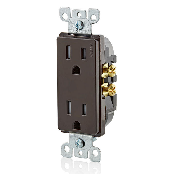 Leviton T5325 15 Amp Decora Tamper-Resistant Duplex Outlet/Receptacle