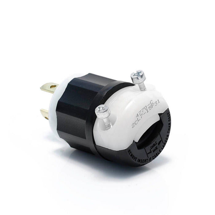 Leviton 4770-C 15 Amp, 277 Volt, NEMA L7-15P, 2P, 3W, Locking Plug, Industrial Grade, Grounding