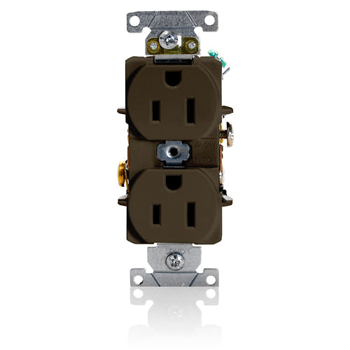 Leviton 5262-S 15-Amp, 125 Volt, Industrial Heavy Duty Grade, Duplex Receptacle