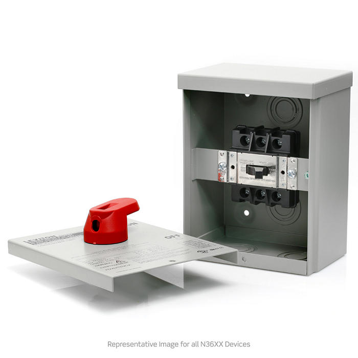 Leviton N3603 60 Amp, 600 Volt, Toggle In Type 3R Enclosure Three-Pole AC Manual