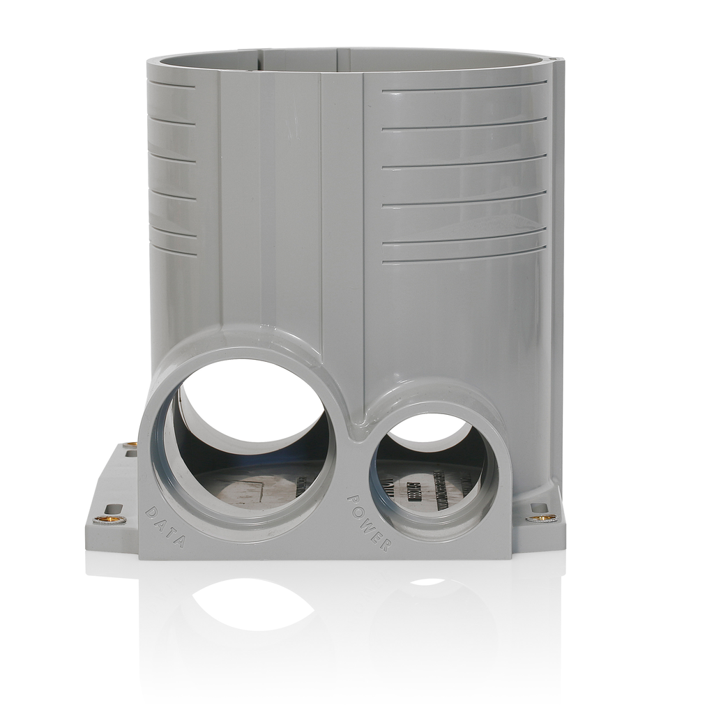 Leviton FBBOX-GY 2-Gang Concrete Floor Box System, 6.25” tall PVC Box