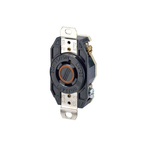 Leviton 2410 20 Amp, 125/250 Volt, Flush Mounting Locking Receptacle