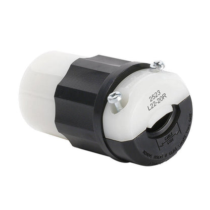 Leviton 2523 20 Amp, 277/480 Volt 3PY, NEMA L22-20R, 4P, 5W, Locking Connector