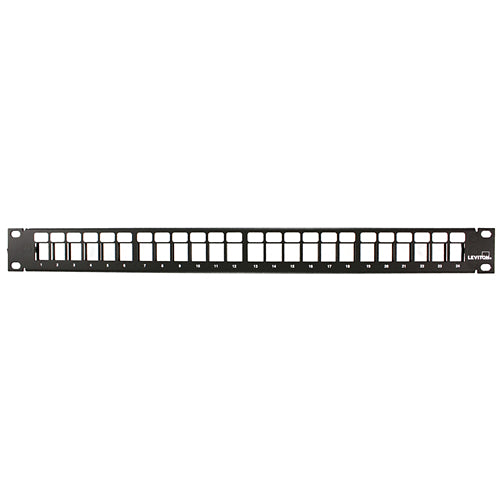 Leviton 49255-H24 QuickPort Patch Panel, 24-Port, 1RU