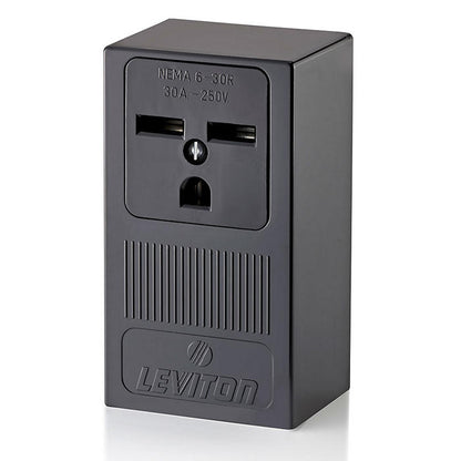 Leviton 5376 30 Amp, 250 Volt, 2P, 3W, Surface Mtg Receptacle, Straight Blade