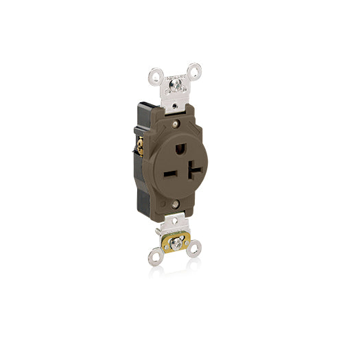 Leviton 5461 20 Amp Single Receptacle/Outlet, Industrial Grade