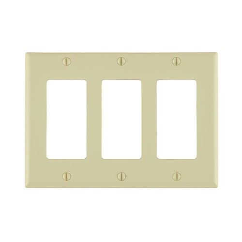 Leviton 80411-NI 3-Gang Decora/GFCI Device Wallplate