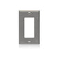 Leviton 84401-A40 1-Gang Decora Wallplate, Standard Size, Antimicrobial Treated Powder Coated Stainless Steel