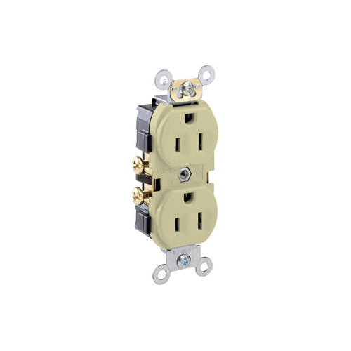 Leviton CR15-I 15-Amp, 125-Volt, Narrow Body Duplex Receptacle